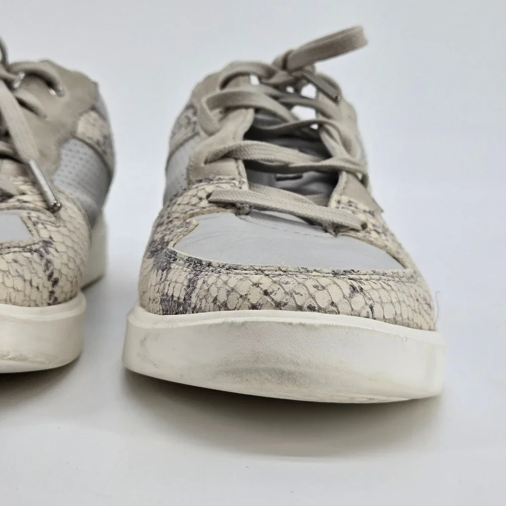 Cole Haan Grand Crosscourt Snakeskin Leather Shoes Grey 9B Python Sneakers‎